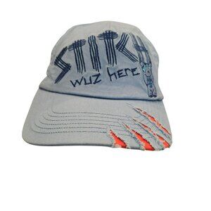 Disney Parks Stitch Wuz Here Youth Cap With Claw Marks Design Adjustable Strap